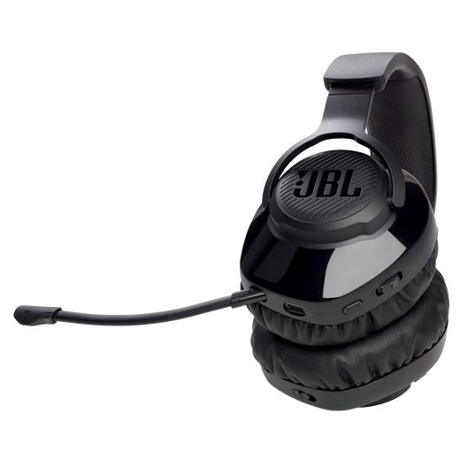 JBL Quantum 350 Wireless - Black - Wireless PC gaming headset with detachable boom mic - Detailshot 2